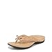 Vionic Women's Rest Bella II Toepost Sandal - Ladies Flip Flop with Concealed Orthotic Arch Support Gold Cork 8.5 Medium US