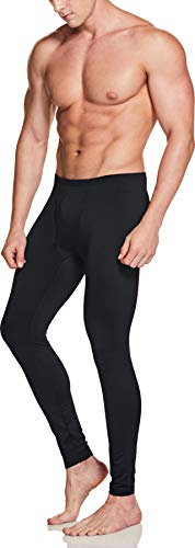 ATHLIO Men\'s Thermal Underwear Pants, Warm Long Johns Leggings, Winter Base Layer Bottoms, Fly-Front 2pack(lyp52) - Black/Black, Medium - Thumbnail 5