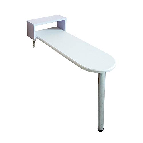 Table pliante murale à abattant blanche MU Lazy Table avec porte-verres, 80 * 30 cm - 2