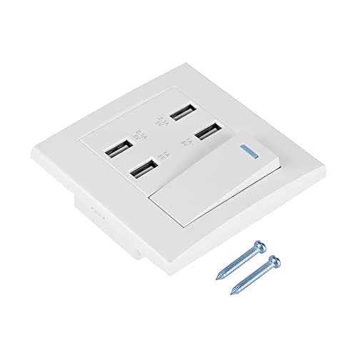 QANYEGN 4 Ports Switch Control, USB Power Socket, Wall Moted r Outlet for All Your Charging Needs