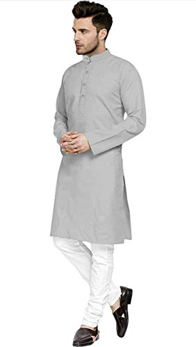 Image of Men's Solid Plain Traditional Kurta Pajama Set for Men (Kurta and Pajama)