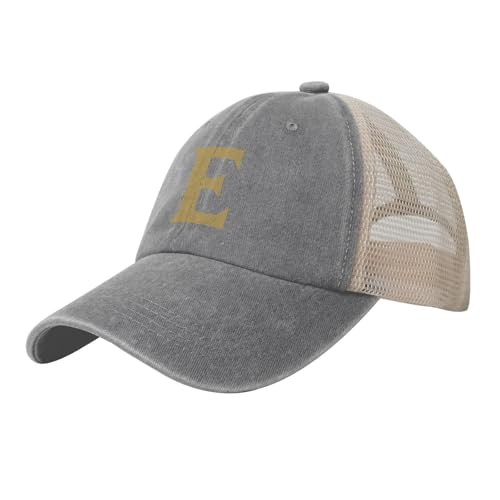 Elon University Hat Adjustable Athletic Vintage Washed Distressed Mesh Baseball Cap Gray