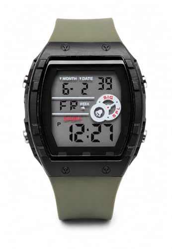 Image of Digital Sport Watch with Alarm, Stopwatch, Day & Calendar, 12 /24 Hour, Luminous, 3 ATM Waterproof