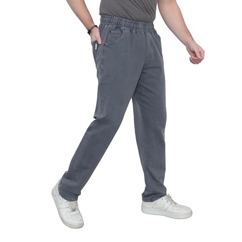 Image of Men's Premium Cotton Blend Trouser | Soft Breathable Casual Pants for Men | Regular Fit Stylish Lower for Office, Travel