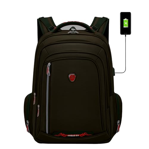 Mochila Grande Masculina Feminina Notebook Executiva Imperme?vel Escolar Faculdade Passeio Trabalho Viagem Al?a soft Sa?da Usb (MARROM)