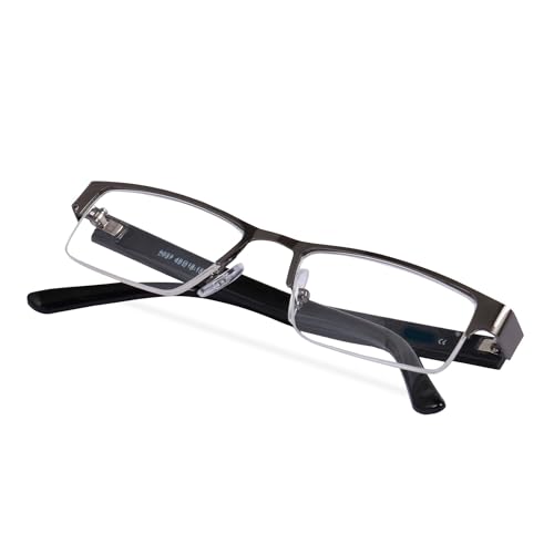Freddy Half Rim Reading Glasses | Metal Frame |Unisex | Full-Rim ...
