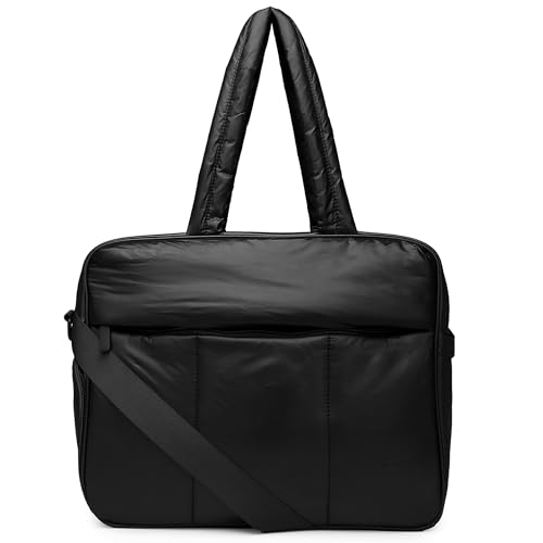 Travel Duffel Bag Quilted Nylon Weekender Bag Puffer Tote Bag