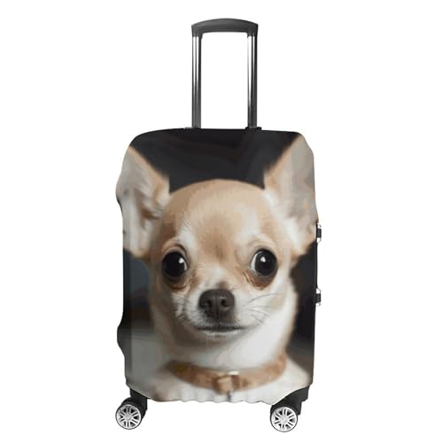 Carry on Luggage Cover Cute Chihuahua Suitcase Covers for Luggages Tsa Approved Travel Luggage Sleeve Protector Elastic Suitcase Protector Anti-Scratch Washable Fits 19-30 Inch Case -L