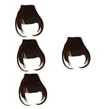 FRCOLOR 4 Piezas Clip De Flequillo Pasador Francés Pinzas Para El Cabello Cara Frontal Flequillo Flequillo Francés Clip De Cabello Humano Flequillo Tenue Peluca De Mujer Mujer