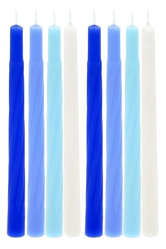 The-Dreidel-Company-Pastel-Blue-Jerusalem-Hanukkah-Candles-Menorah-Candles-Chanukah-Candles-44-for-All-8-Nights-of-Chanukah-Single The Dreidel Company Pastel Blue Jerusalem Hanukkah Candles Menorah Candles Chanukah Candles 44 for All 8 Nights of Chanukah Single