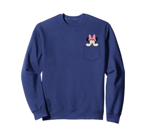 Sweatshirt Minnie Mouse Disney poche femme pull confortable manches longues col rond