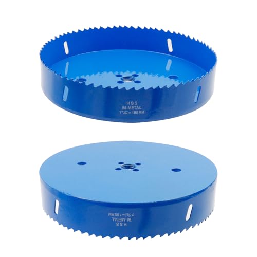 Image of Hole Saw Bi-Metal Saw 7-17 /64 inch /185mm Hole Cutter Drilling Tool with Twist Drill Bit L Hex Wrench for Wood Plasterboard Plywood Plastic