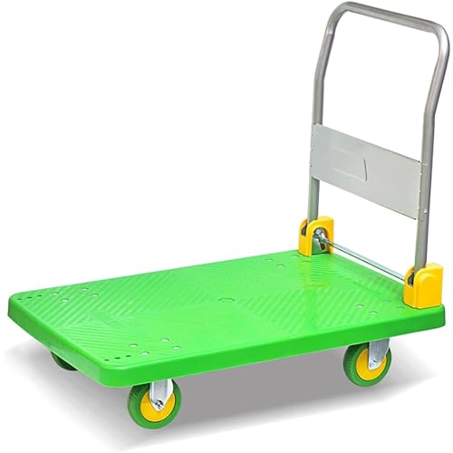 Chariot à plateforme pliable vert T pour déplacer vos meubles encombrants facilement