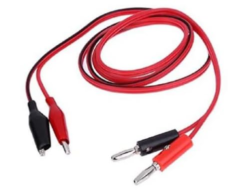 Male Banana Connector To Crocodile Clip Code 4mm Heavy Duty Copper (Banana Plug to Crocodile Alligator Clip Test Lead Wire Cable Set 14AWG 30CM / 1 feet / 12 inches for Multimeter Oscilloscope)-picture-23
