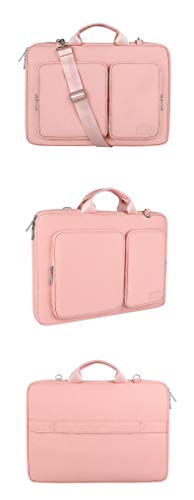 Cicilin Bolsa para Laptop à Prova d'água e de Choque com Alça de Ombro 15,6 polegadas (Rosa)