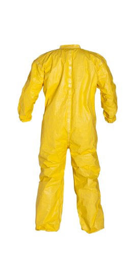 Dupont Tychem 2000 Disposable Chemical Resistant Coverall With Elastic Cuff And Taped Seams, Yellow, Medium, 4-Pack #TOP2