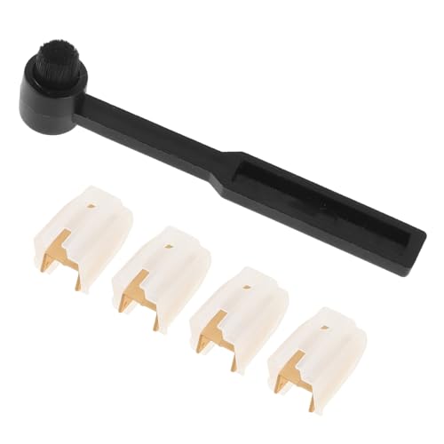 Agujas de repuesto para tocadiscos de vinilo en pack de 4 unidades con cepillo limpiador de aluminio