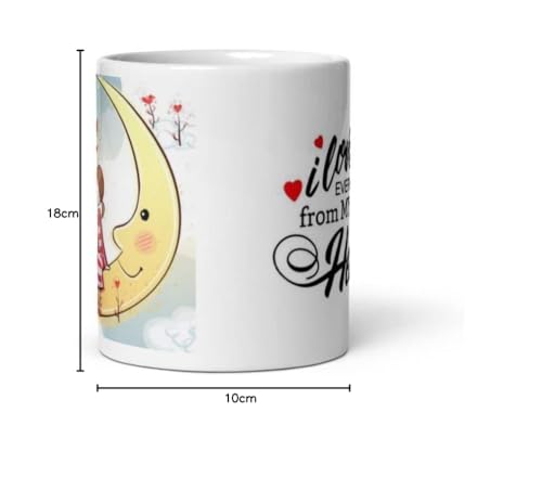 Image of Ceramic Printed Tea Coffee Mug, Love Quotes Cup, Best Gift for Wife, Husband, Girlfriend, Boyfriend, Anniversary, Valentines Day (Design-5)