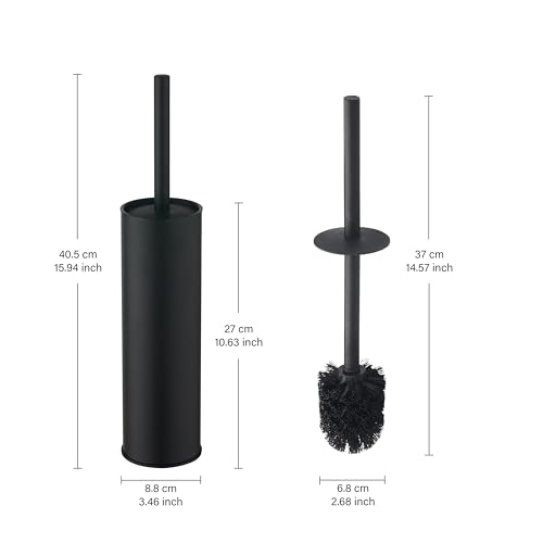 Image of Toilet Brush and Holder Set Premium Material Toilet Bowl Cleaner Free Standing Toilet Bowl Brush and Holder