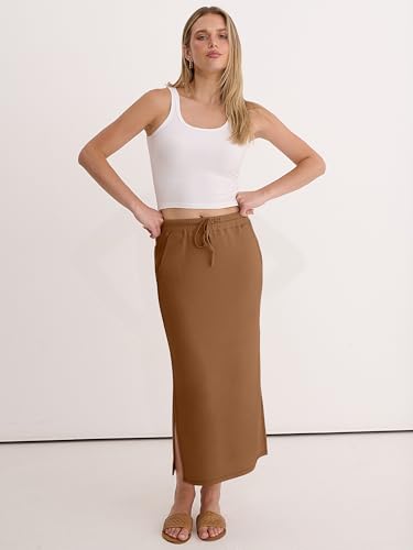 Image of ANRABESS Casual Maxi Skirts for Women, High Waist, Summer, Drawstring, Ideal for Daily Wear, Office & Weekend Outings 2026