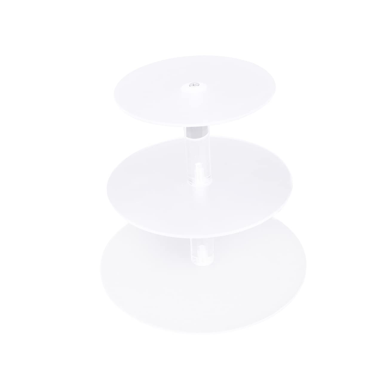 GRIRIW 3 Acrylic Cake Stand Round Cake Cake Serving Cupcake Holder Shelf Pastry Display Stand Round Dessert Stand Cupcake Tower Stand Show Rack Cupcake Display Stand Clear