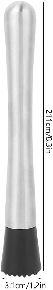 Professional Muddler for Cocktails Set - Stainless Steel Muddler Old Fashioned Cocktail Kit Ice Crusher - Cocktail Set Bartender Kit for Home Bar - Fruit Crusher for Mojito - Image 3