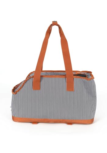 Bolsa de Transporte Up4You Listrada Marrom para Cães e Gatos