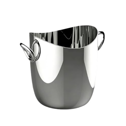 Cubitera de acero inoxidable portátil con asas para evitar que las bebidas se calienten 2
