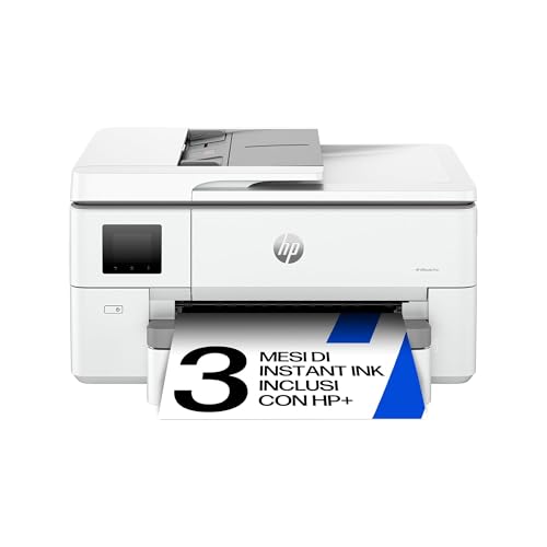 HP OfficeJet Pro 9720e 53N95B, Stampante Multifunzione per Grandi Formati, a Colori, Fronte e Retro Automatico, 22 ppm, Wi-Fi, Smart, 3 Mesi di Inchiostro Instant Ink Inclusi, Grigia
