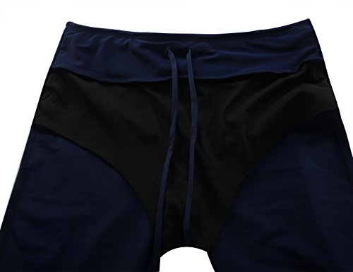 Septangle Women's Swim Pants Capris Upf 50 Water Outdoor Sport Leggings (Us 18W, Navy Blue) #TOP6