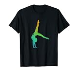 Turnen farbenfrohe Turnerin Akrobatik Bodenturnen T-Shirt