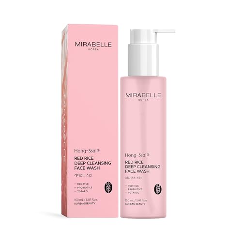 Image of Mirabelle Korea Red Rice Deep Cleansing Face Wash for Glowing Skin 150 ML | Face Cleanser for Women & men | Korean Skin Care