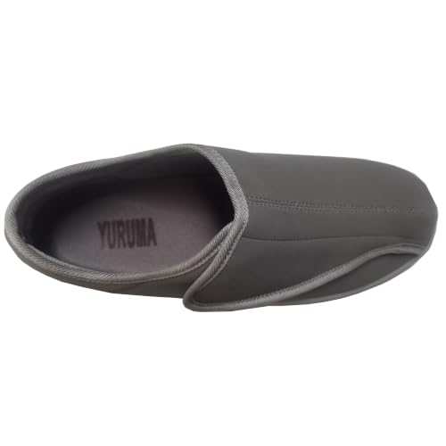 Image of Men Wide Walking Shoes Adjustable Velcr Elderly Diabetic Edema Swollen Feet Outdoor Lightweight Slippers (Grey 46 /12)