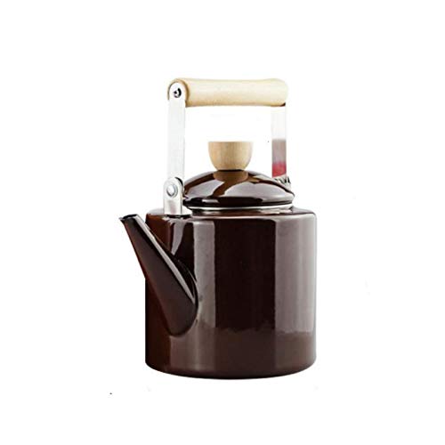 Herdkessel Herdkessel 2.4L, Pfeifteekessel, Emaille-Teekanne, mit Anti-Hitze-Griff, für ALLE Kochplatten, Induktionskochfelder, Gasherde.