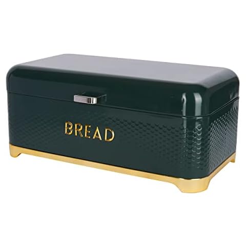 KitchenCraft Textured Large Bread Bin with Lid Cover