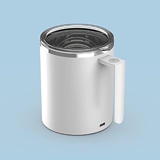 Rechargeable Self Stirring Mug, Automatic Magnetic Stirring Coffee Mug Magnetic Electric Auto Mixing Stainless Steel Cup Rotating Home Office Travel Mixing Cup Suitable for Coffee/Milk/Hot Chocolat