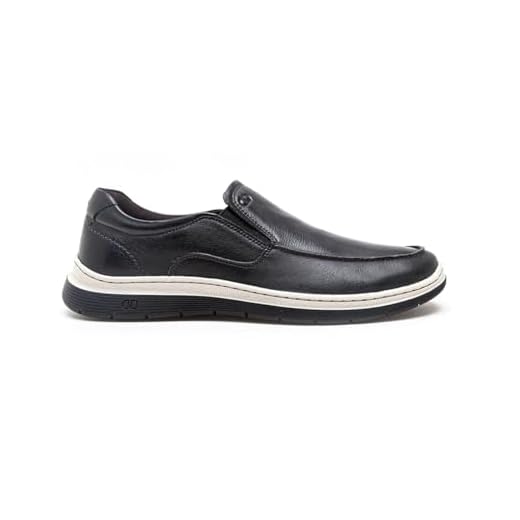 Sapatênis Masculino Casual Social Slip On Couro Conforto Esporte Fino Sapato Democrata Easy (Preto, BR, Adulto, Numérico, 39)