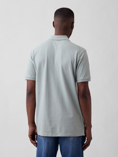 Image of Gap Men Solid Regular fit Half Sleeve Collared Neck T-Shirt