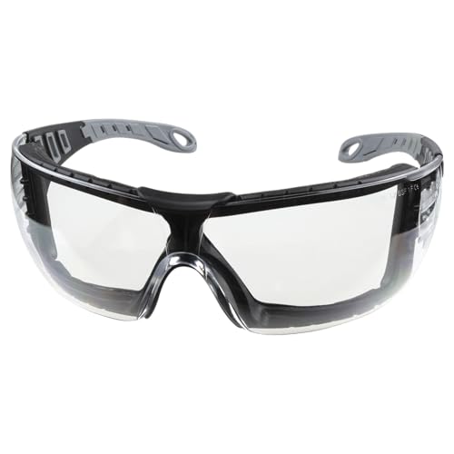 wolfcraft 4934000 Lunettes de protection professionnelles avec sangle - Avec bandeau - Niveau de protection 2 - Protection UV - Anti-buée - Anti-rayures -...