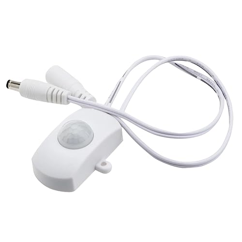 ORFOFE Controlador Sensor Ir para Luces LED Interruptor Automático con Detección Infrarroja para Pasillos Escaleras y Armarios Activación por Movimiento con Dc Fáciles de Instalar