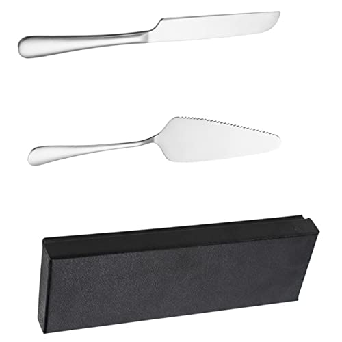 BRIGHTFUFU Banquet Cake Cutter Cake Knife and Server Set Baking Spatula for Party Anniversary