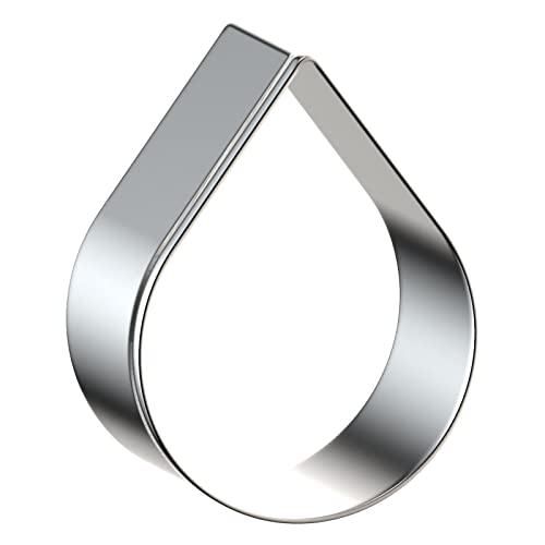 Teardrop/Raindrops Cookie Cutter Set Large - 5 Inch, 4 Inch, 3 Inch, 2 Inch -Water Drops Rose Flower Petal Cookie Cutters Molds - Stainless Steel #TOP3