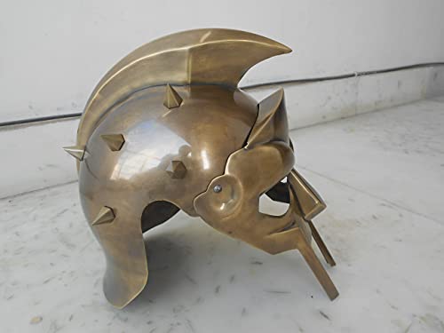 Medieval 18G Steel Gladiator Face Mask Spiked Armor Helmet W/Leather Liner Replica #TOP4