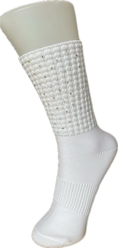 Irish Dance Socks with Crystals - Competition Length2