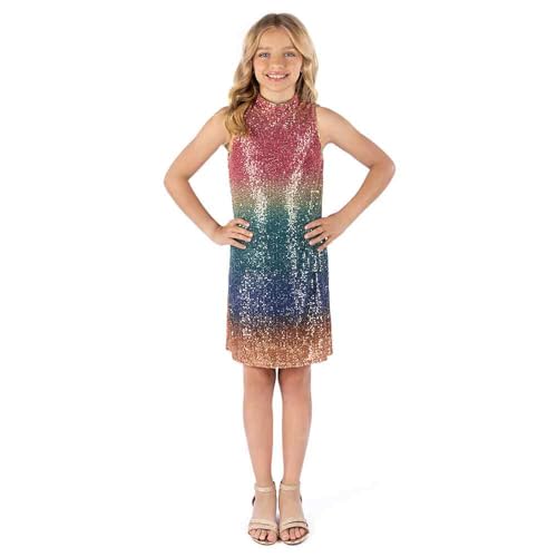 Speechless Girls' Sleeveless Sequined A-line Party Dress