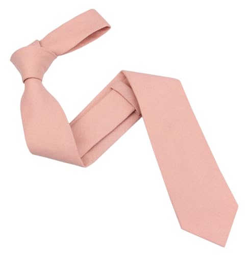 Image of Mens Solid Linen Ties - Slim Pattern Necktie for Men Wedding Groomsmen