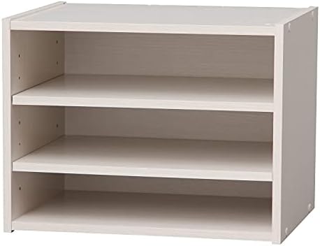 Iris Ohyama, 3-Tier Shelf / Open Cabinet / Wooden Stack Box / Side Furniture / Storage Cabinet with Shelves, Modern, Design, Office, Living Room,Entry - Stack Box - STB-400T - Light Brown