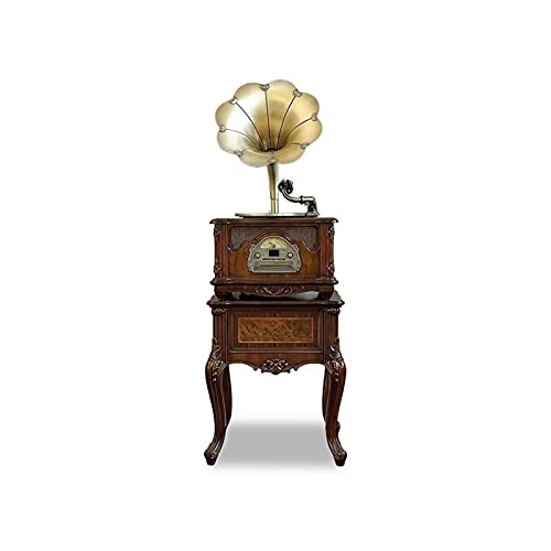 Tourne-Disque rétro Hi-FI&Home, phonographe Vintage Tout-en-Un Gramophone nostalgique pour avec klaxon en cuivre, Haut… - Les Beatles, Paul McCartney, John Lennon, RIngo Starr, George Harrison Tourne-Disque rétro Hi-FI&Home, phonographe Vintage Tout-en-Un Gramophone nostalgique pour avec klaxon en cuivre, Haut…