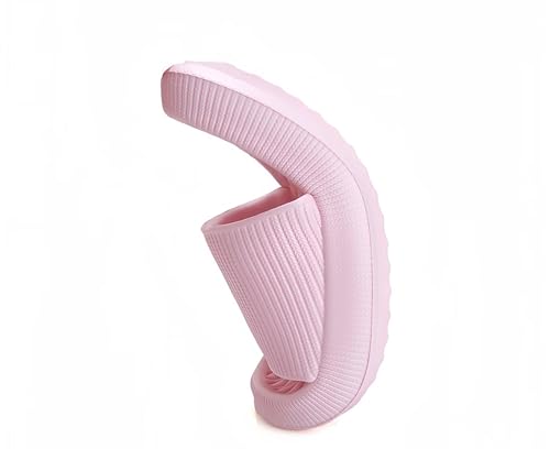 Pillow Slippers for Women and Men Non Slip Quick Drying Shower Slides Bathroom Sandals ，Ultra Cushion ，Thick Sole（Size：40-41，Pink） 024