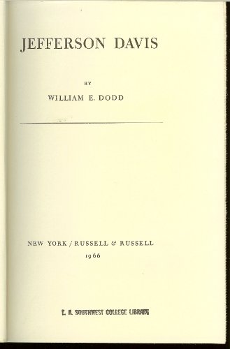 Jefferson Davis B0007DN0RU Book Cover